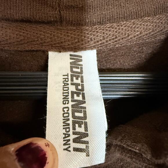 Live Free 999 JUICE WRLD Medium Puff Print Brown Hoodie Streetwear Skater Punk - Picture 9 of 11